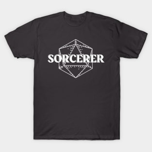 Sorcerer DnD D20 Symbol Print T-Shirt